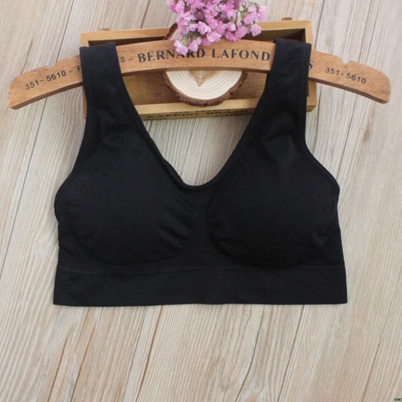 Womens Seamless Sports Bra Wire Drop Yoga Fitness Bralette Unpadded Comfort Sleep