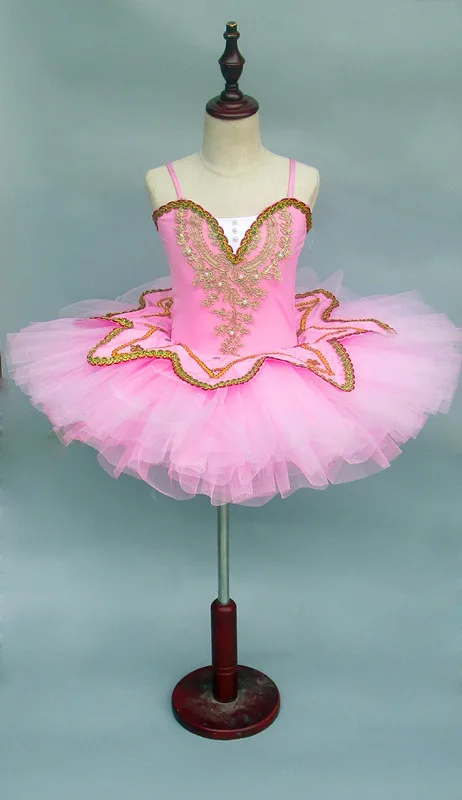 pink Белая профессиональная балетная пачка для балета для девочек, балетное платье для танцев, детский балетный костюм с Лебединым озером, Женская Праздничная юбка - Цвет: pink