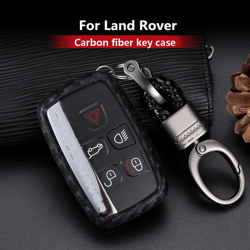 Новинка 2019 чехол для ключей из углеродного волокна силикагель автомобиля держатель брелок кольцо Land Rover XEL XF