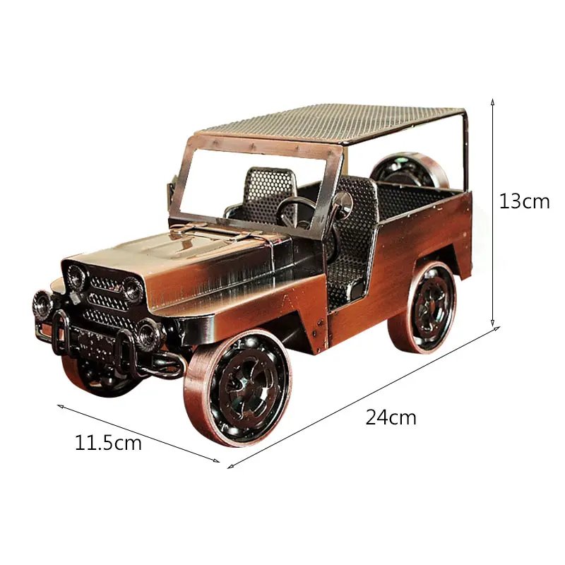 

1PC Vintage Car Shape Home Decoration Metal Craft Desk Decor Tabletop Figurine Ornament Car Home Decoration Accessories Modern