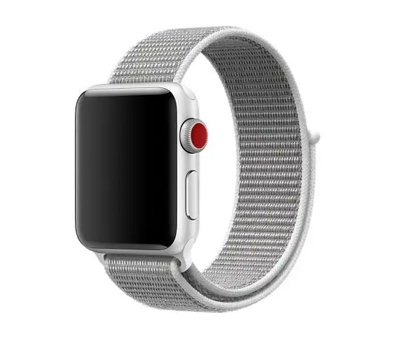 seashell Отрегулируйте нейлоновая петля для Apple Watch band 44 мм 42 мм 40 мм 38 мм лямка из нейлоновой ткани для iwatch series 4 3 2 1series 5 - Цвет ремешка: seashell