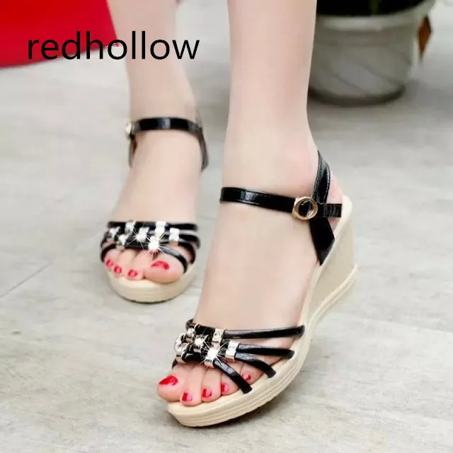 Летние женские босоножки пляжные сандалии на платформе и высоком каблуке