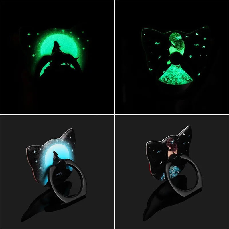 Держатель для телефона модель светящаяся Пряжка головы ленивого кота мобильного