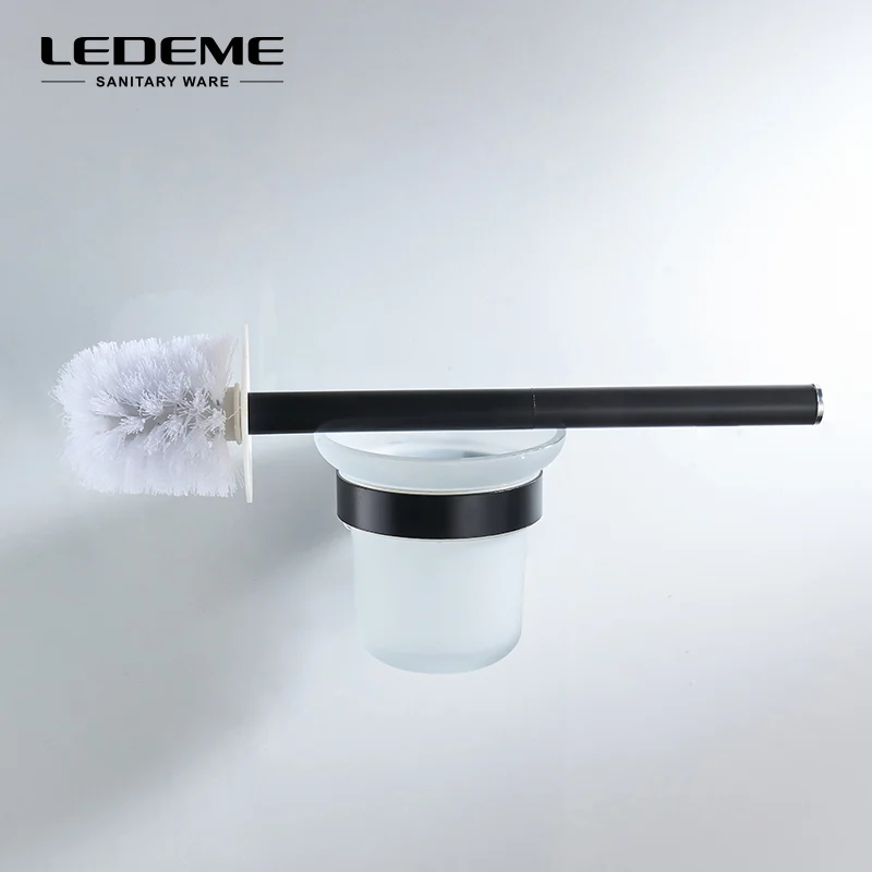 LEDEME матовый черный держатель щетки Аксессуары Для Ванной Комнаты Настенный