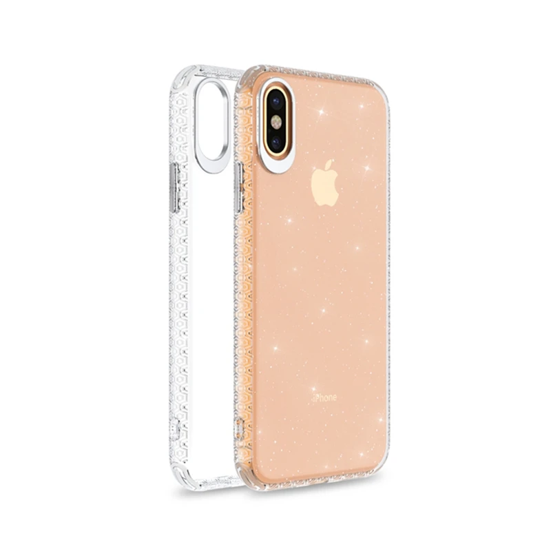 XS Max блестящие прозрачные чехол для iphone X XR Мягкие силиконовые 6 6s 7 8 плюс ТПУ