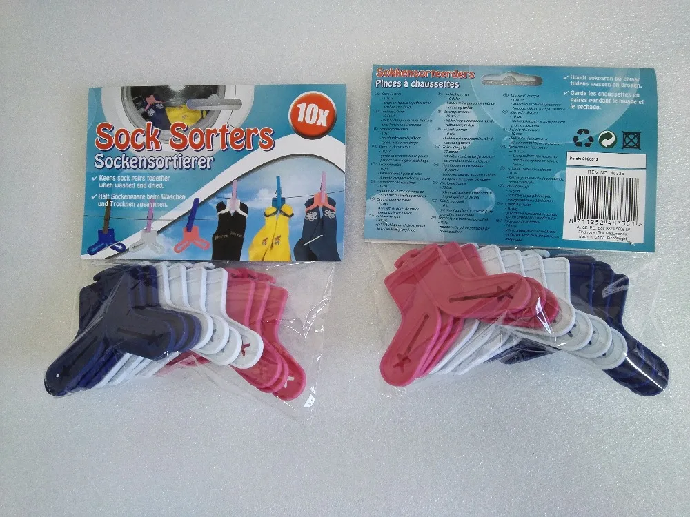 10 шт./лот красочные органайзеры для носков сортировочные держатели цветные в
