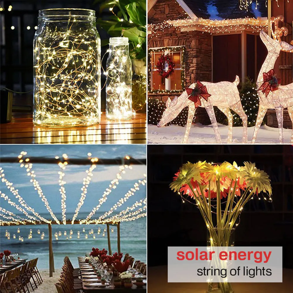 Сказочный Свет Романтический 100LED садовые на солнечной энергии наружная лампа