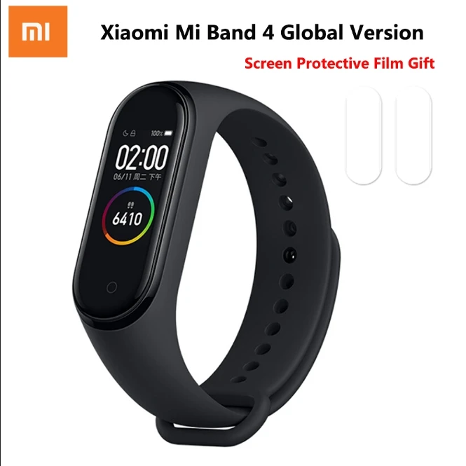 Global Version Newest Original Xiaomi Mi Band 4 Smart Miband 4 Bluetooth 5.0 Bracelet Heart Rate Fitness Sport 135mAh Color Screen - Цвет: Global Version