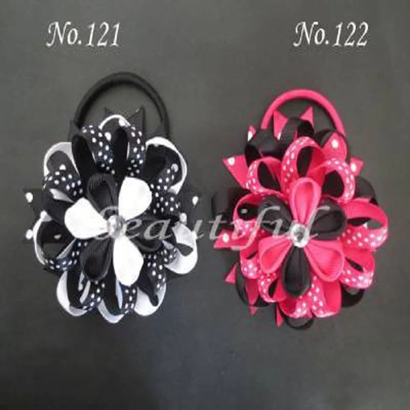

100 pcs BLESSING Good Girl Modern Style A- Bird's Nest Hair Bow Elastic 158 No.