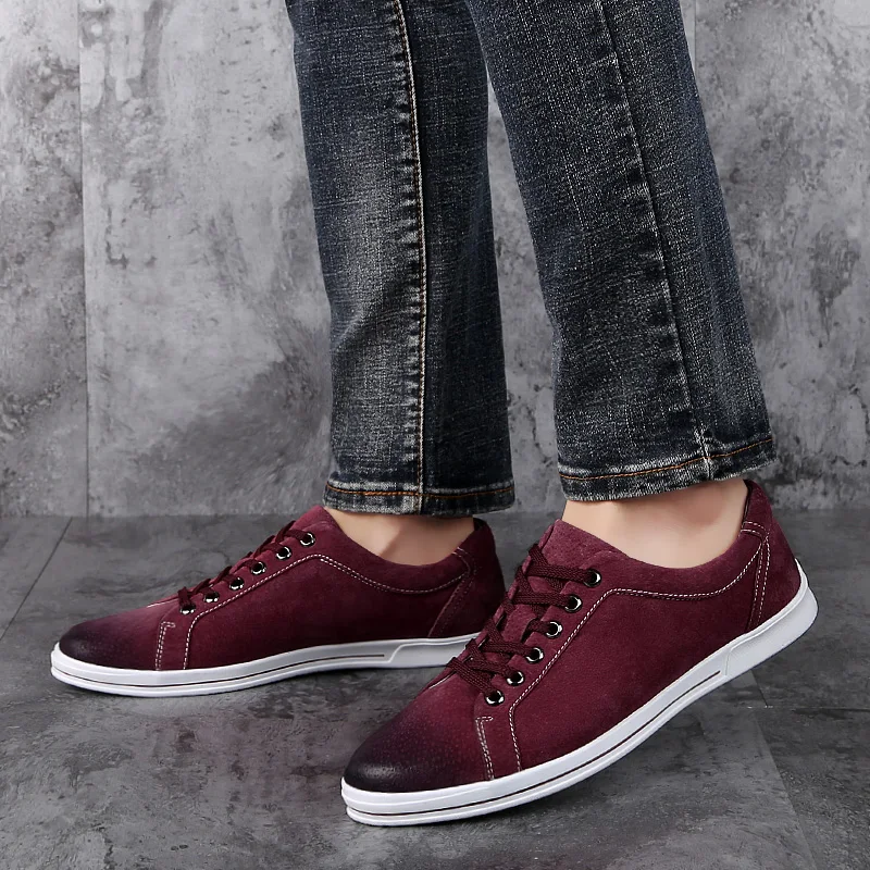 Sneakers New Fashion Trend High Quality Soft Simple Casual Shoes Men Comfortable Ultra-light Genuine Leather Non-slip Flat | Обувь