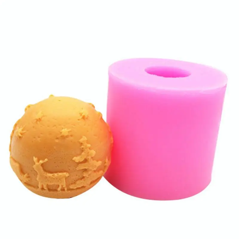 Силиконовая Рождественская форма арома свеча гипсовая DIY Форма для выпечки