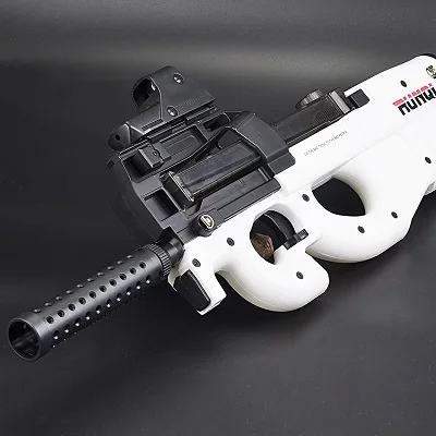 White P90 электрический игрушечный пистолет Пейнтбол живой CS штурмовой Бекас оружие мягкая вода пуля пистолет с пулями для мальчика оружие игрушечный пистолет - Цвет: White