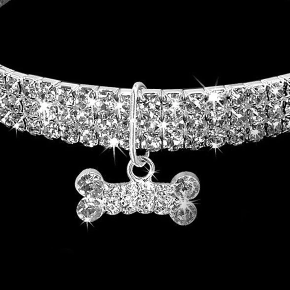 20 см 25 см x 35 см Luxuries/блестящими стразами ошейник для Собаки Воротник Подвеска для домашних животных аксессуары для щенков белого и розового цвета
