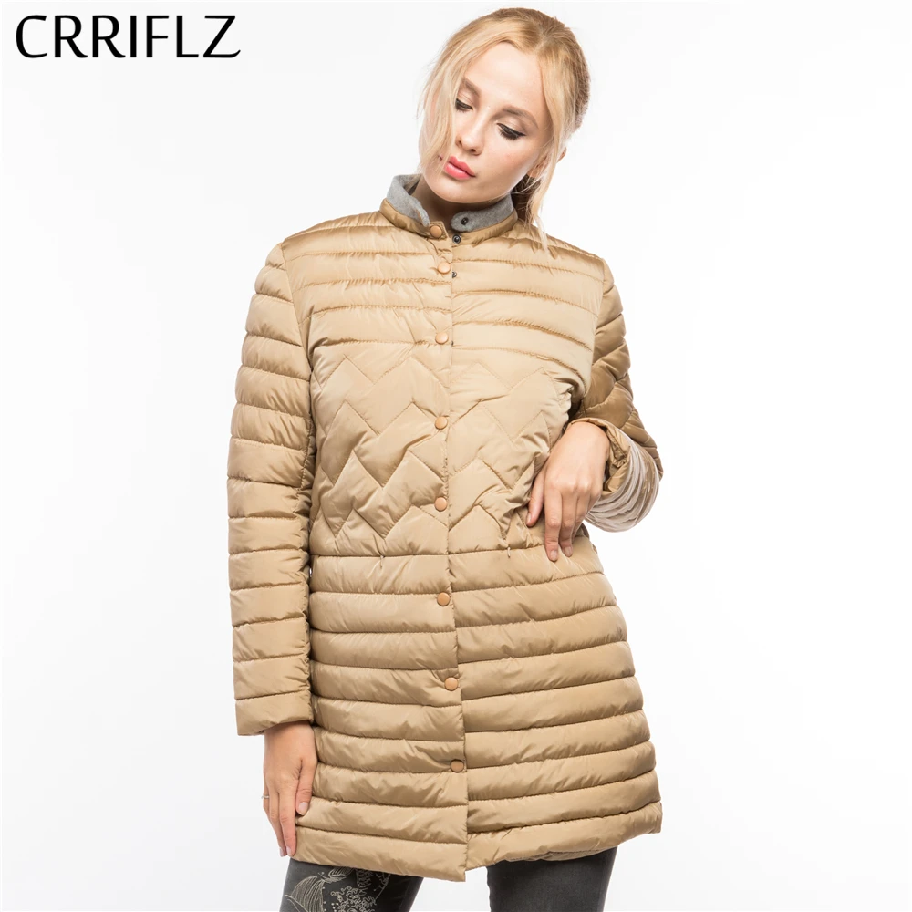 CRRIFLZ зимой оформление высокое качество Теплая зимняя кофта Для женщин пальто с
