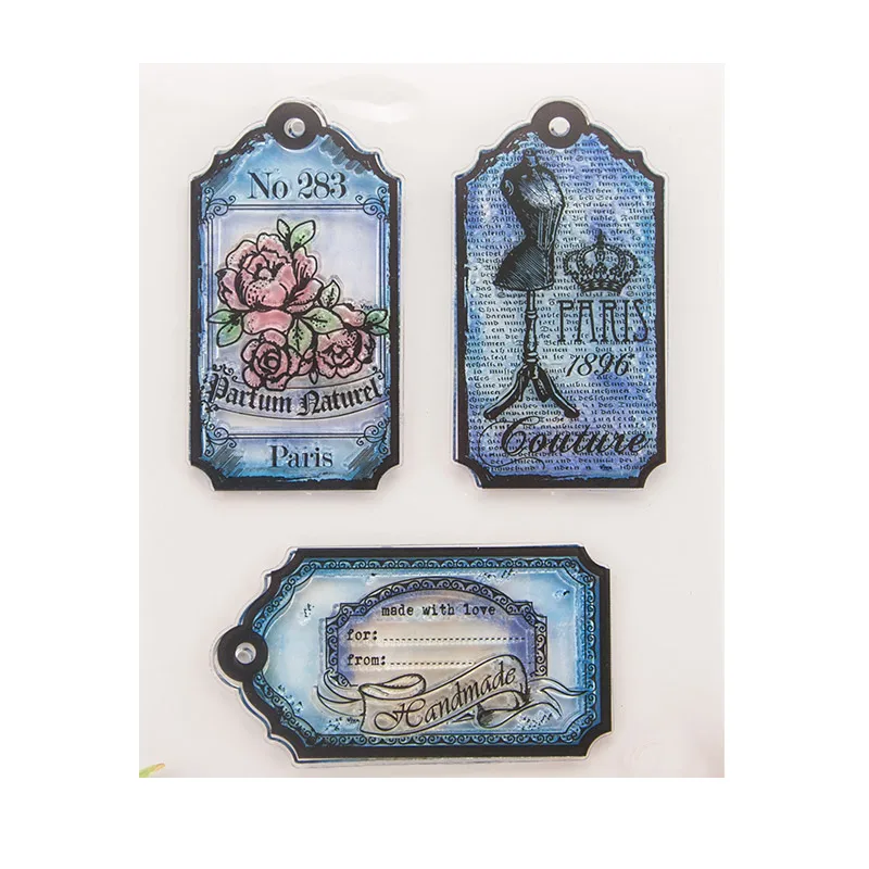 2018 Новая Винтажная синяя Закладка Париж прозрачный силиконовый штамп сделай сам