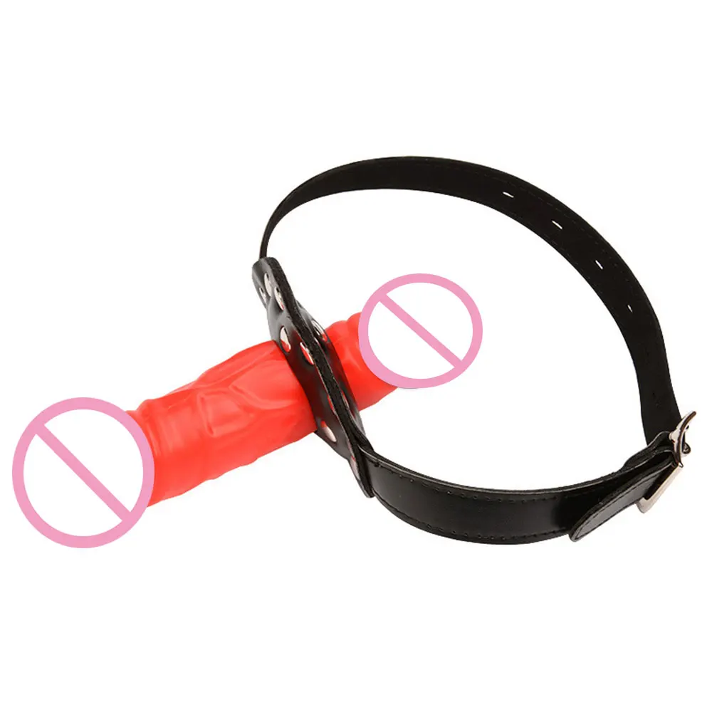 Двухсторонний фаллоимитатор силиконовый пенис кожа ремешок на голову бондаж