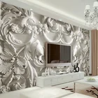 Рельефные 3D-обои в европейском стиле с изображением цветов для гостиной, дивана, фоновая декорация, водонепроницаемая ткань для стен, Papel De Parede