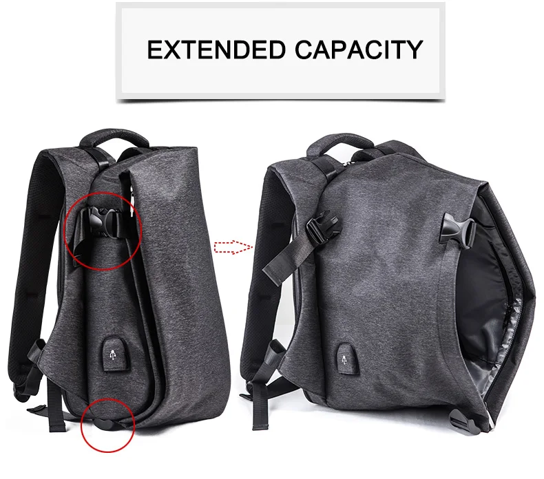 Athacer модный мужской рюкзак для ноутбука 15," с usb-портом, водонепроницаемый рюкзак для путешествий, Большой Вместительный школьный рюкзак для колледжа