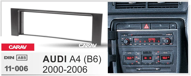 1 Din радио фасции для AUDI A4(B6) стерео аудио панель установка приборной панели комплект Регулировочная рама адаптер CARAV 11-006