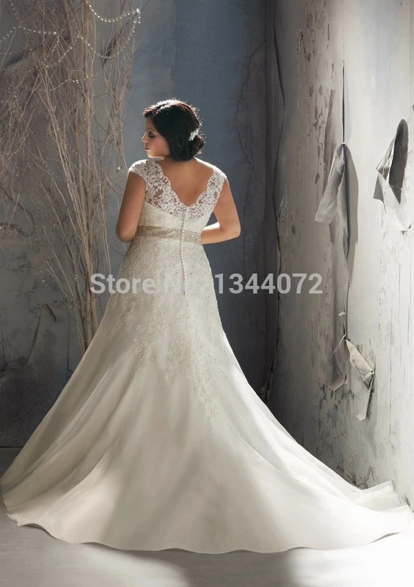 Vestido de noiva размера плюс Casamento новый стиль ТРАПЕЦИЕВИДНОЕ ПЛАТЬЕ со шлейфом v