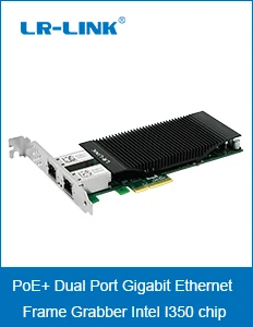 LR-LINK 2004PT-POE четырехпортовый POE+ gigabit Ethernet RJ45 Frame Grabber промышленная плата PCI-Express карта видеозахвата Intel I350