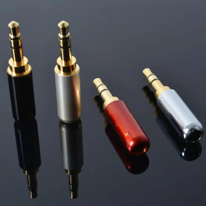 4 шт./лот стерео звуковая головка медная позолоченная 3 5 мм мужской мини разъем