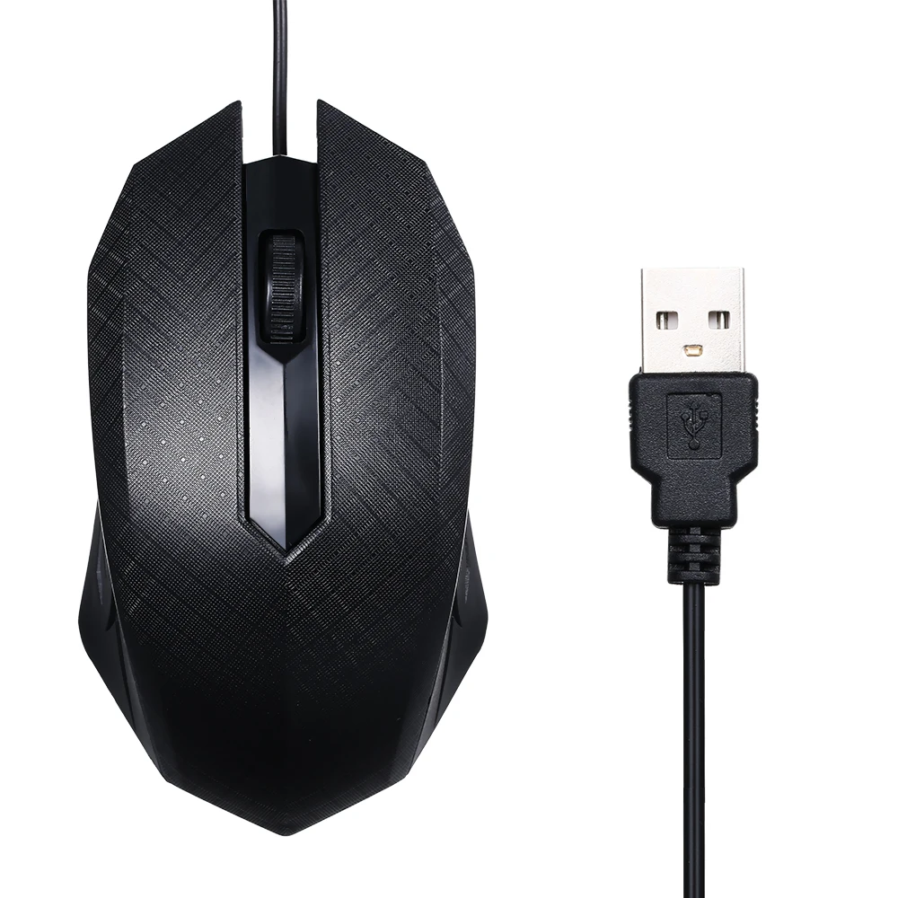 Игровая мышь с 3 кнопками 1600 DPI со шнуром 1 м USB оптическая проводная совместимая