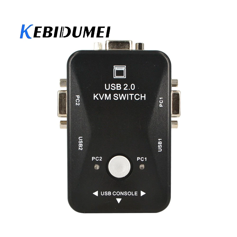 Переключатель kebidumei KVM с 2 портами USB разделитель VGA SVGA автоматический контроллер