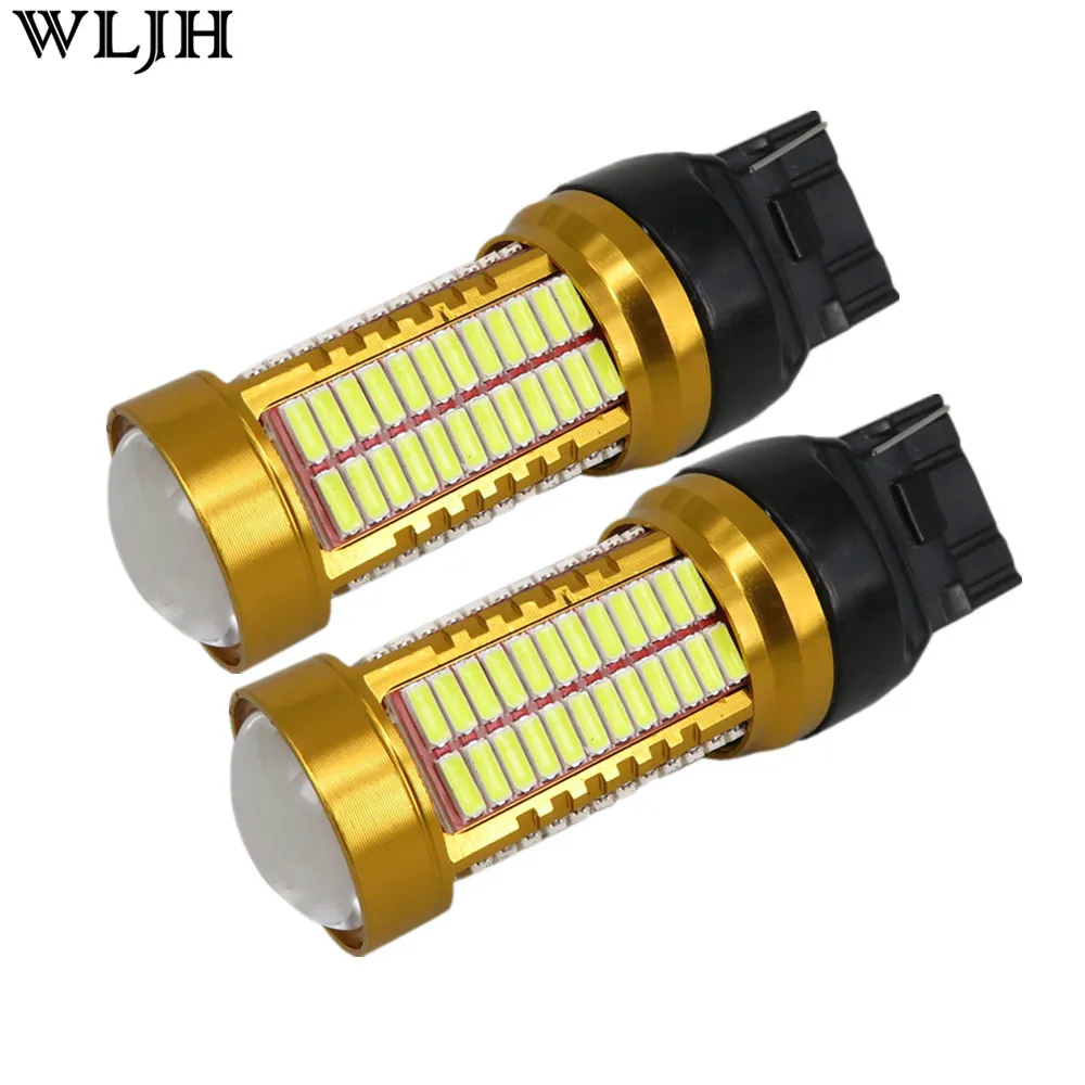 WLJH 2x20 W Canbus 7440 7441 T20 W21W светодиодный P27W лампы 106SMD 4014 автомобиль внешний обратный