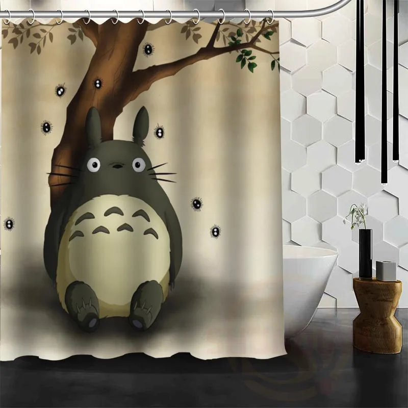 Лучшая занавеска для душа My Neighbor Totoro на заказ ванной водонепроницаемая ткань