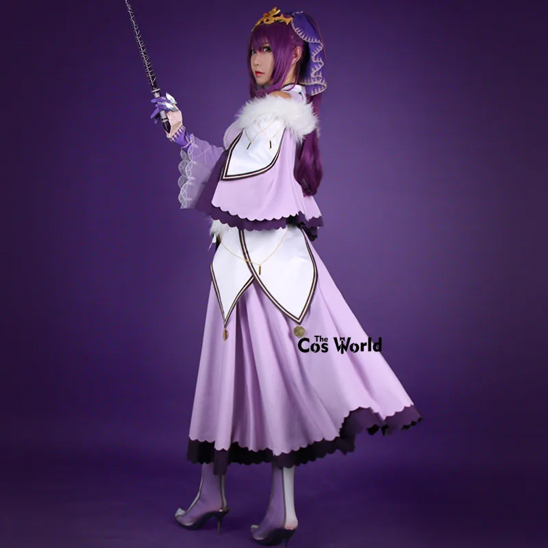 FGO Fate Grand Order Caster Scathach платье униформа плащ наряд Аниме косплей костюмы |