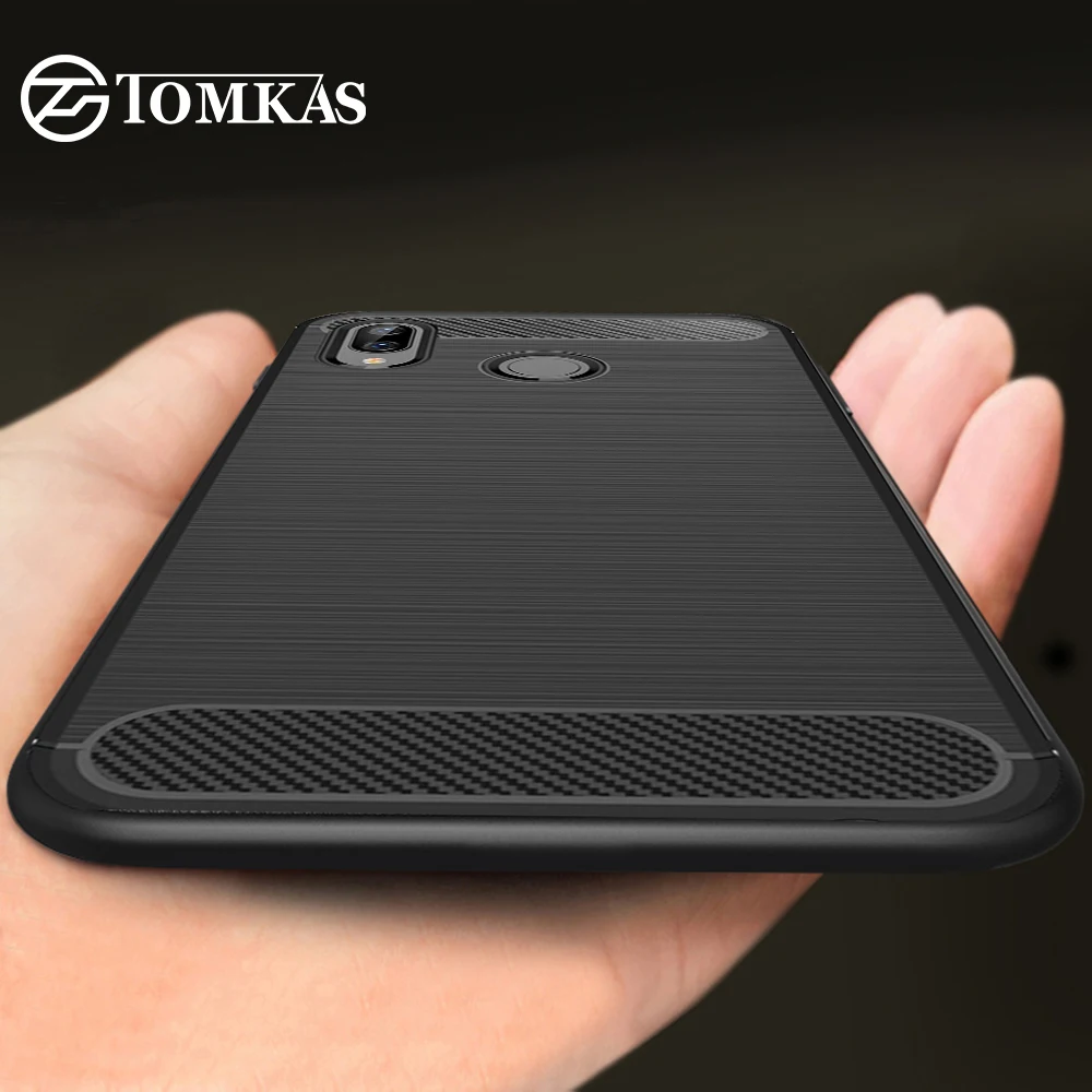 Чехол TOMKAS из углеродного волокна для huawei Honor Play чехлы телефонов силиконовый