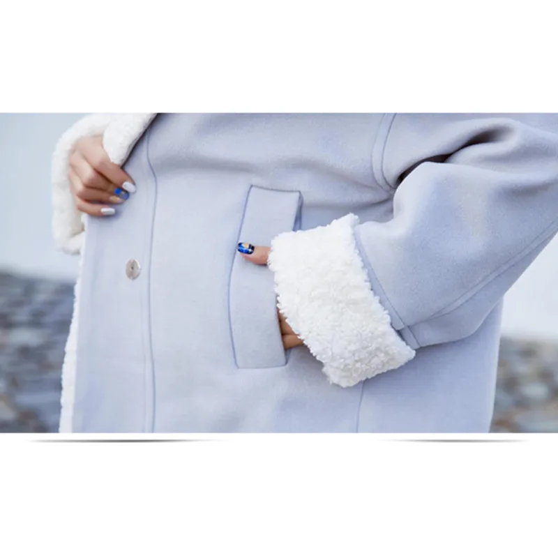 Осень зима 2017 женские длинные шерстяные пальто супертеплая верхняя одежда