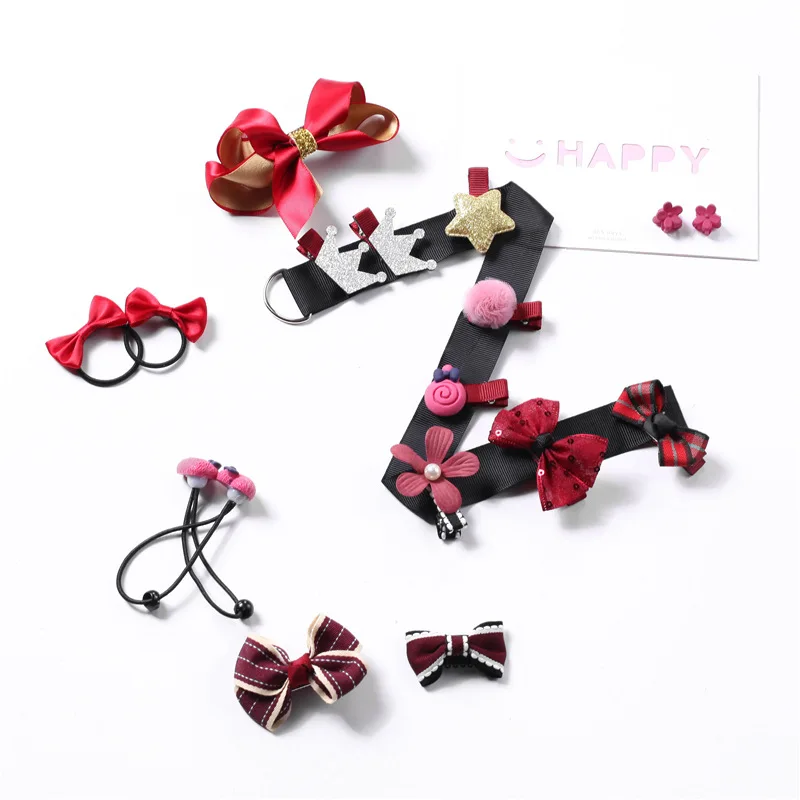 Новинка 18 шт. лента бант цветок звезда форма заколки для волос корона милые