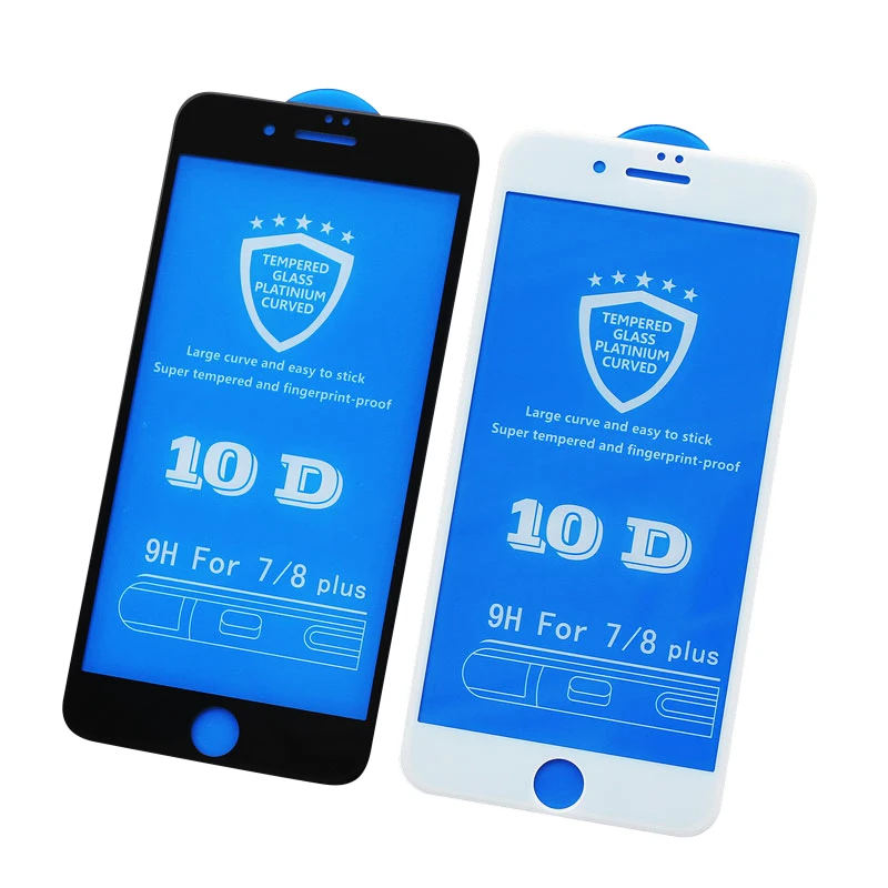 10 шт./лот 10D защитное закаленное стекло для iphone 6 6s 7 8 plus iPhone X XS max XR Защитная пленка
