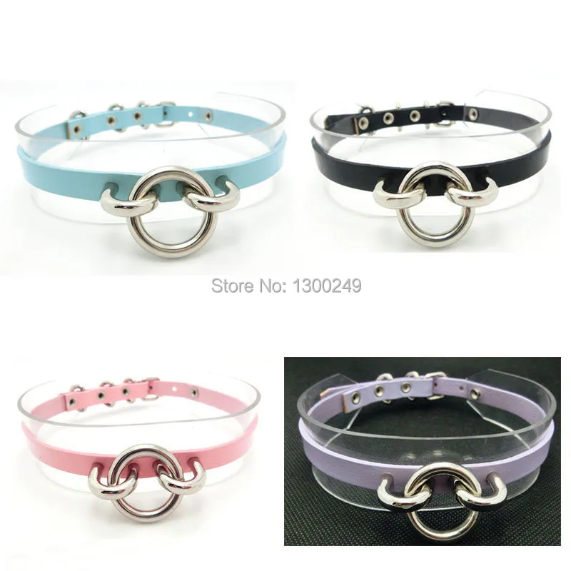 Ожерелье чокер Двухслойное из кожи с круглым воротником в стиле панк рок гот|necklace