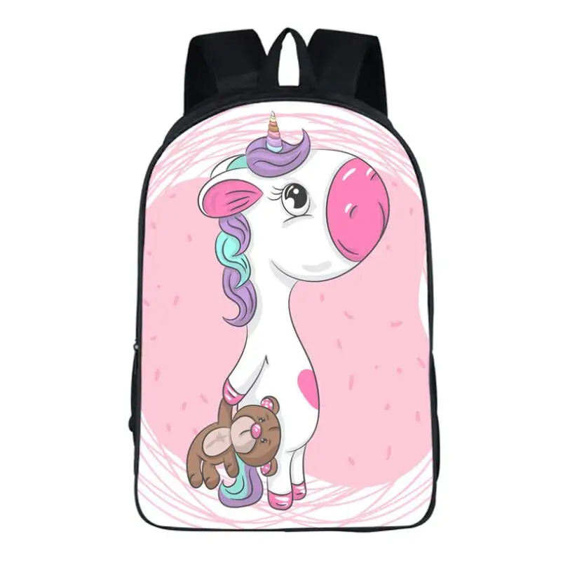 Школьные сумки для девочек с милым мультяшным единорогом детские школьные