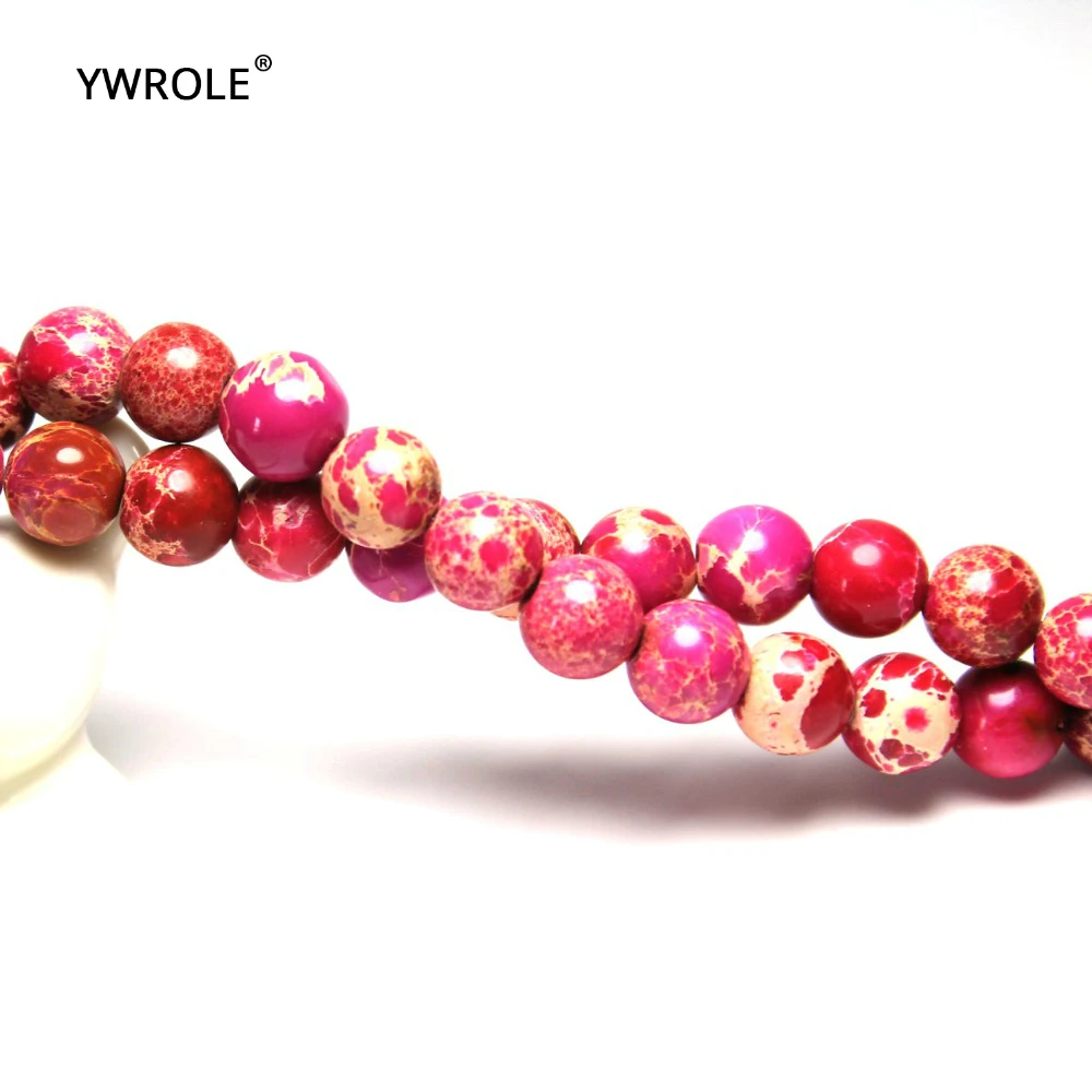 AAA + натуральный розовый император Бирюзовый Камень Круглые бусины для