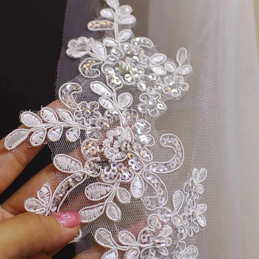 Реальные фотографии расшитая бисером Кружевная аппликация край 2 метра