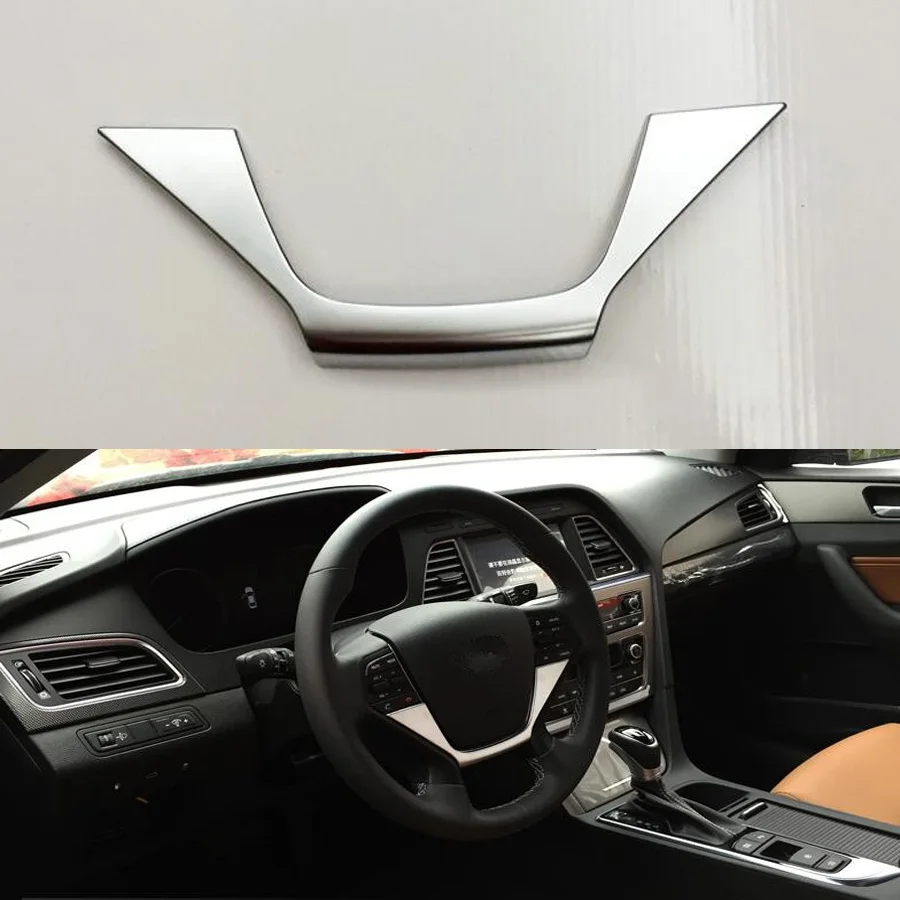 

YAQUICKA ABS Рулевое колесо для автомобиля, блестки, отделка, Стайлинг, автомобильные Чехлы, наклейка для Hyundai Sonata 9TH (LF)2015