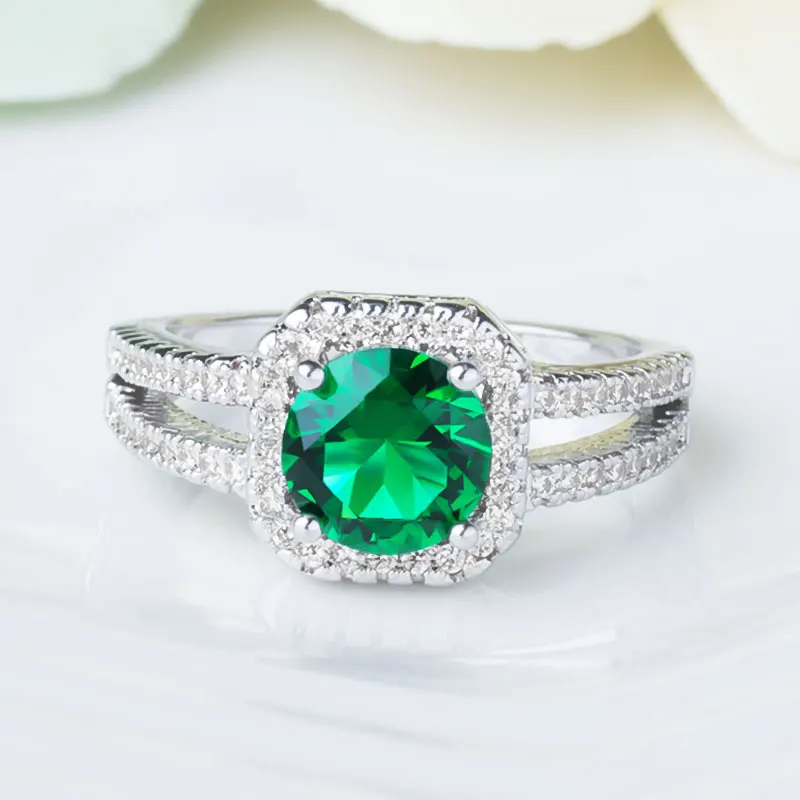 H: HYDE, классическое, 9 цветов, 1Ct, AAA, CZ, обручальное кольцо для Wom, очаровательное кольцо с кубическим цирконием, ювелирные изделия, вечерние, подарок, anillos mujer