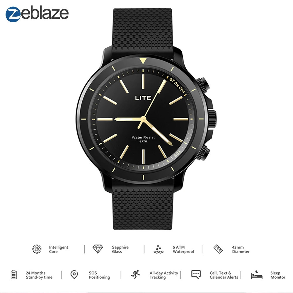 Новый Zeblaze Vibe Lite Bluetooth Smart Watch 5 ATM водостойкий многоцелевой Спорт фитнес трекер