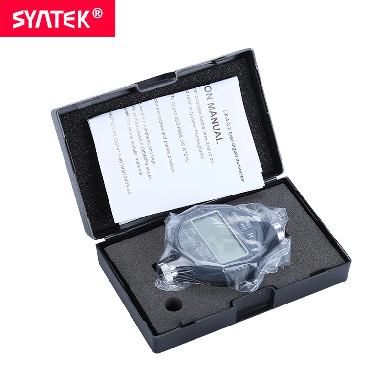 Syntek цифровой склероскоп Шора склерометр тестер твердости резины метр 0-100HA/HC/HD