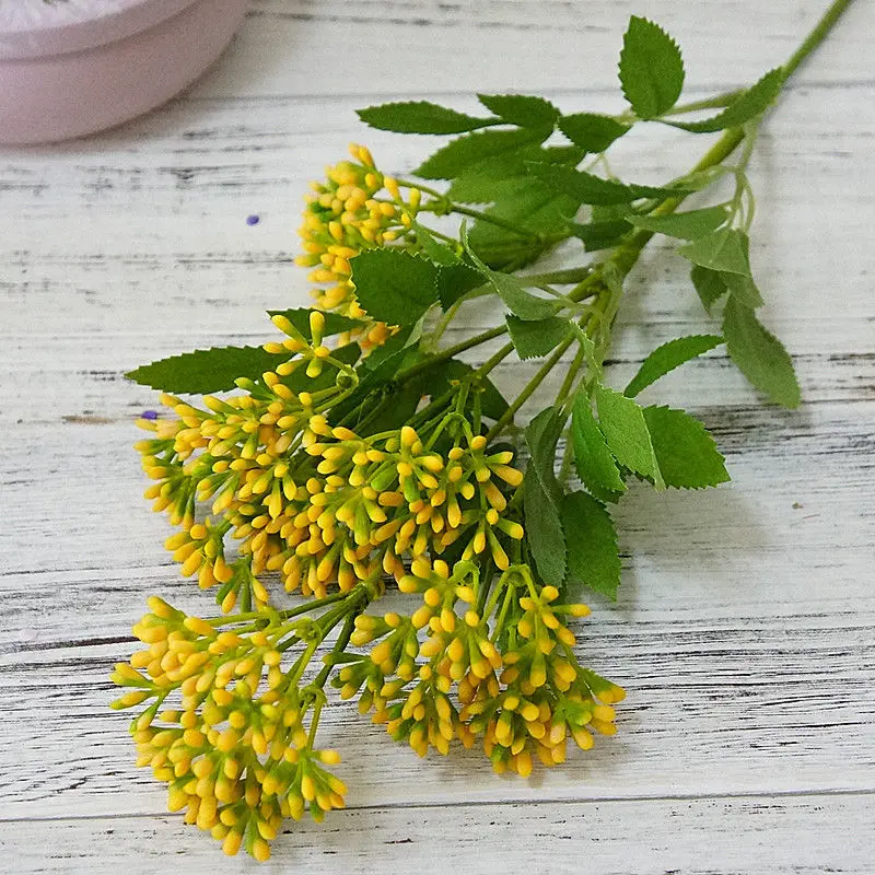 B Новые искусственные цветочные ветки, Пластиковые Фисташки, искусственные растения для дома, вечерние, сделай сам, свадебные украшения, цветочные композиции, принадлежности - Цвет: B