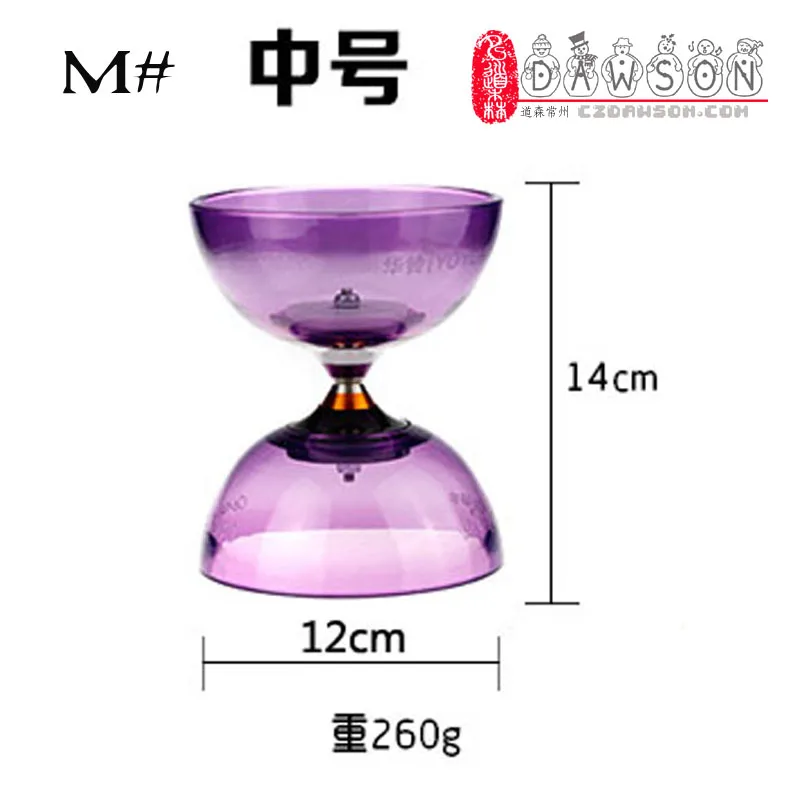120 мм* 140 мм 260 г YOYO 3 подшипника Diabolo набор металлических тепловых палочек(Mid) Китайский Kongzhu