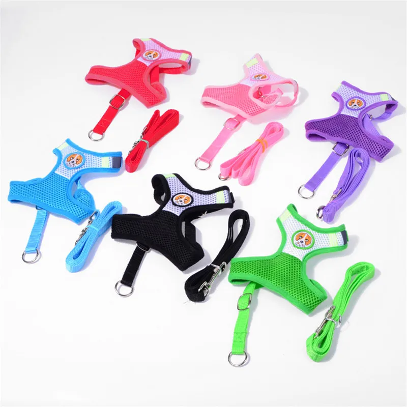 2018 поводок для собак ошейник домашних питомцев жилет животных мягкий сетчатый