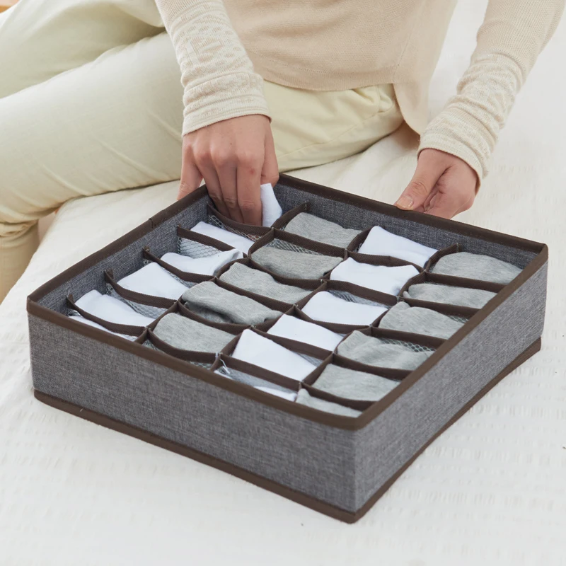 Складной органайзер для нижнего белья коробка хранения шкафа бюстгальтеров