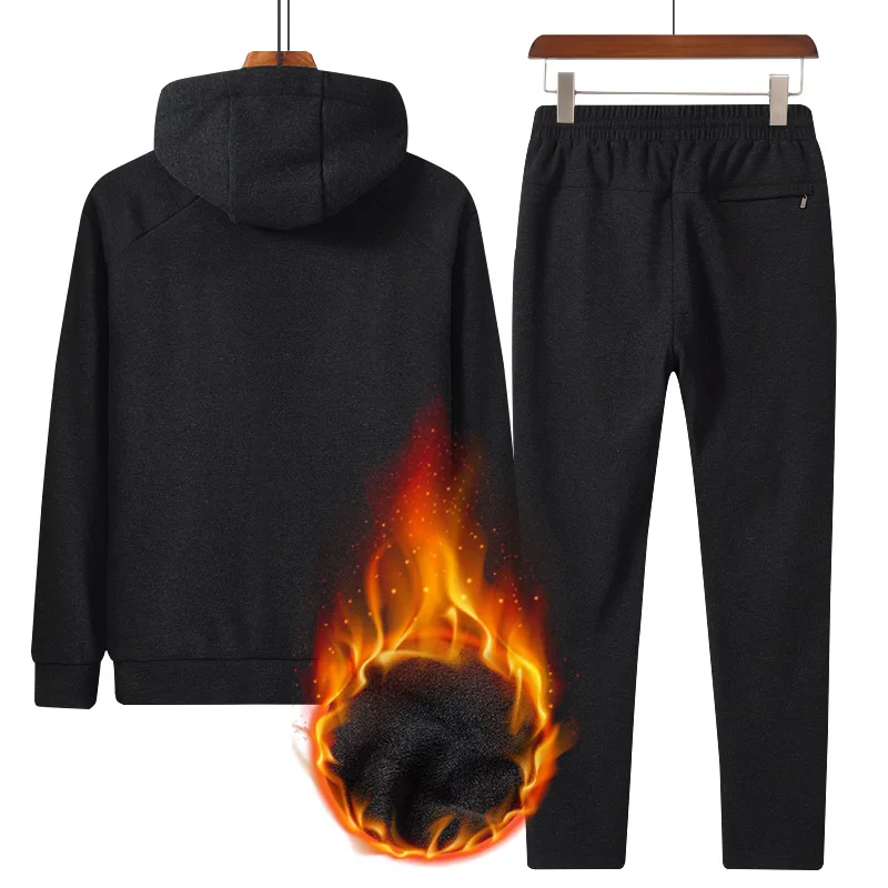 2021 Модный осенне зимний мужской спортивный костюм куртка с капюшоном + штаны