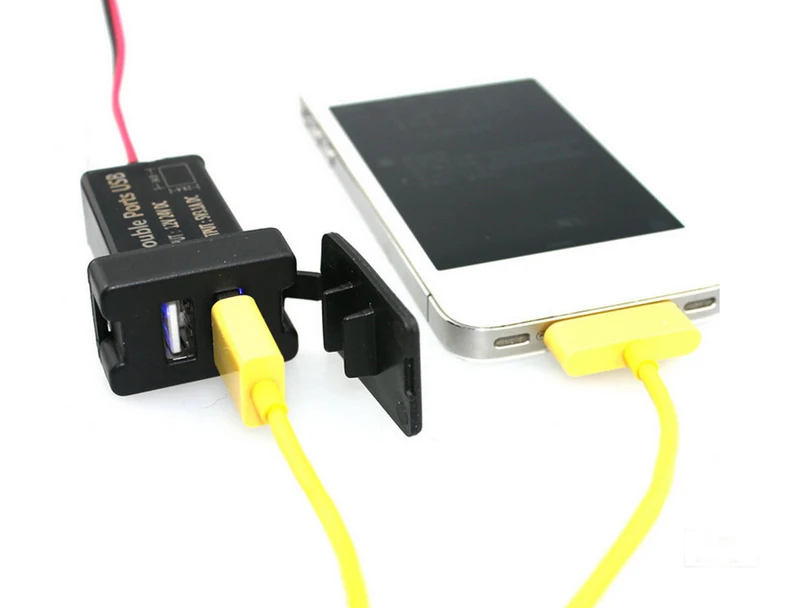 Выход 5V 3.1A двойной синий светодиод USB розетка зарядное устройство переключатель