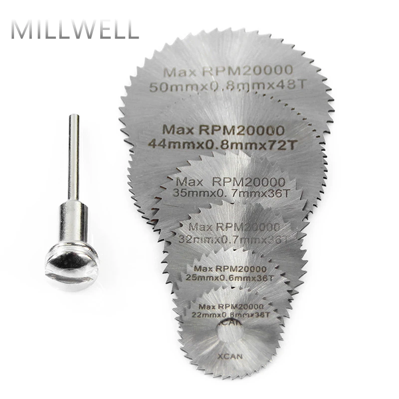 1 set-Free shipping High-speed steel cutting woodworking electric mill ultra-thin small Saw blade 22 25 32 35 44 50 Arbors sets |
